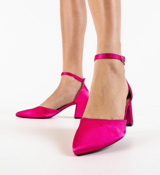 Pantofi dama Leo Fuchsia-Pantofi cu toc-Pantofi cu toc