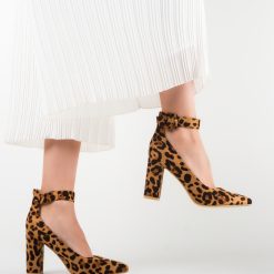 Pantofi dama Tamera Leopard-Pantofi cu toc-Pantofi cu toc