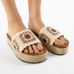 Papuci dama Chinon Bej 3