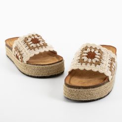 Papuci dama Chinon Bej 6