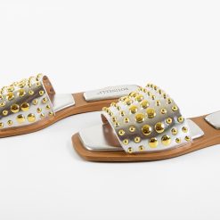 Papuci dama Pointy Argintii 5