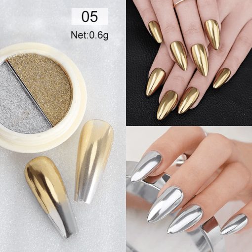 Pigment Efect Oglinda 2 culori - SS5 - Everin.ro-NAIL ART ❤️ > Diverse decoruri