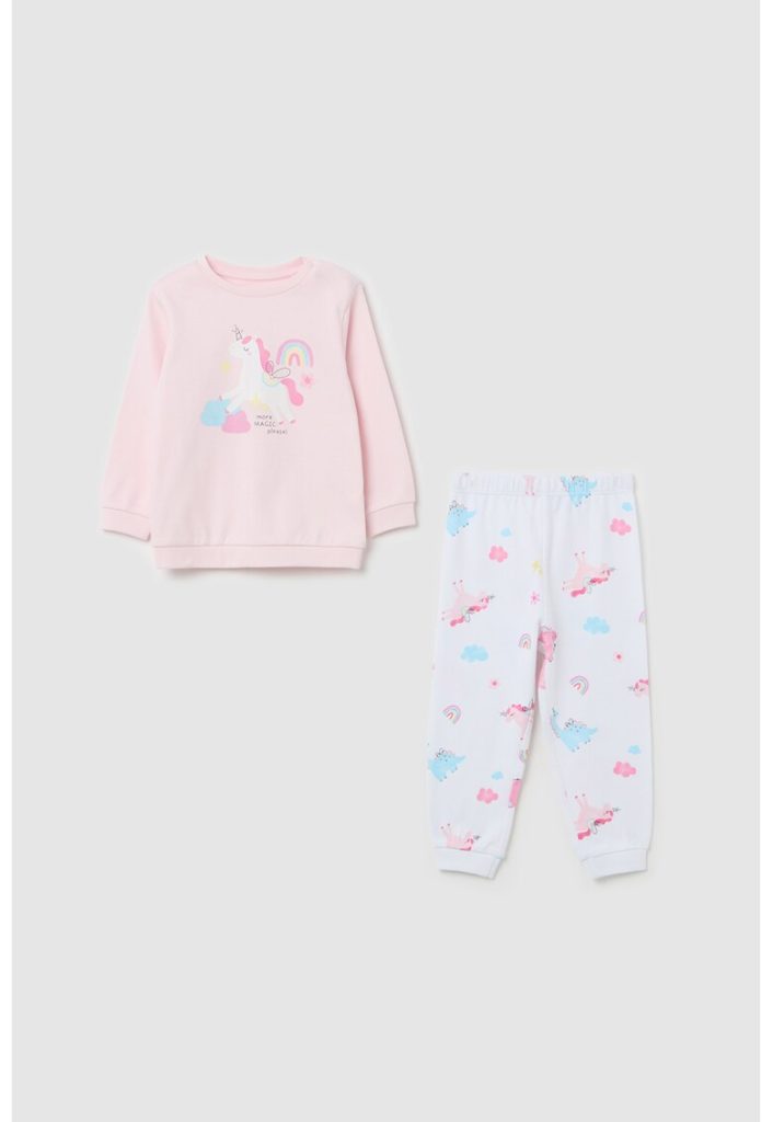 Pijama lunga cu unicorn-FETE-IMBRACAMINTE/Pijamale si halate de baie