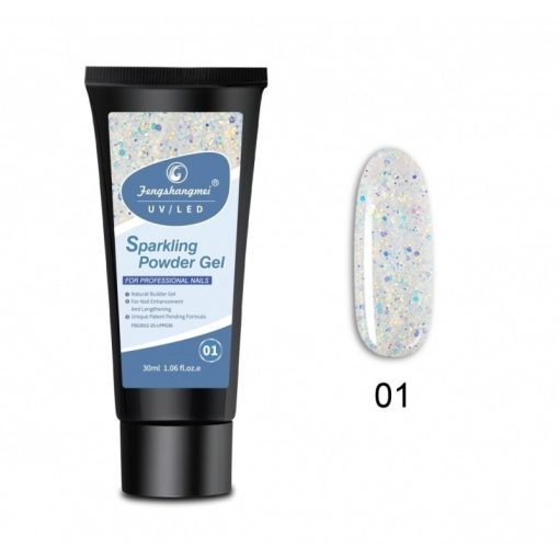 Polygel FSM Sparkling- 01 - SPK-01 - Everin.ro-GEL DE UNGHII / GEL DE CONSTRUCTIE ❤️ > Gel Constructie FSM