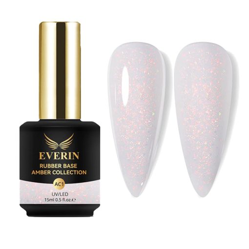 Rubber Base Everin Amber Collection 15ml- 01 - AC10 - Everin-EVERIN > RUBBER BASE / BAZA RUBBER ❤️ > Baza rubber color Everin