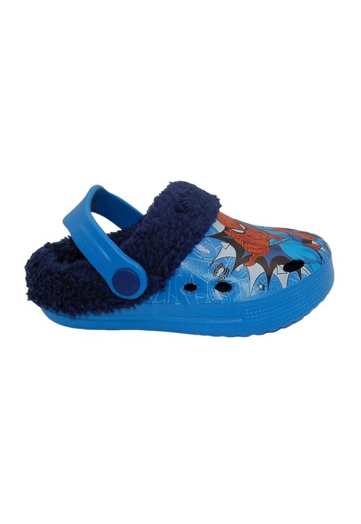 Saboti slingback cu captuseala teddy Spider-Man-FETE-INCALTAMINTE/Papuci