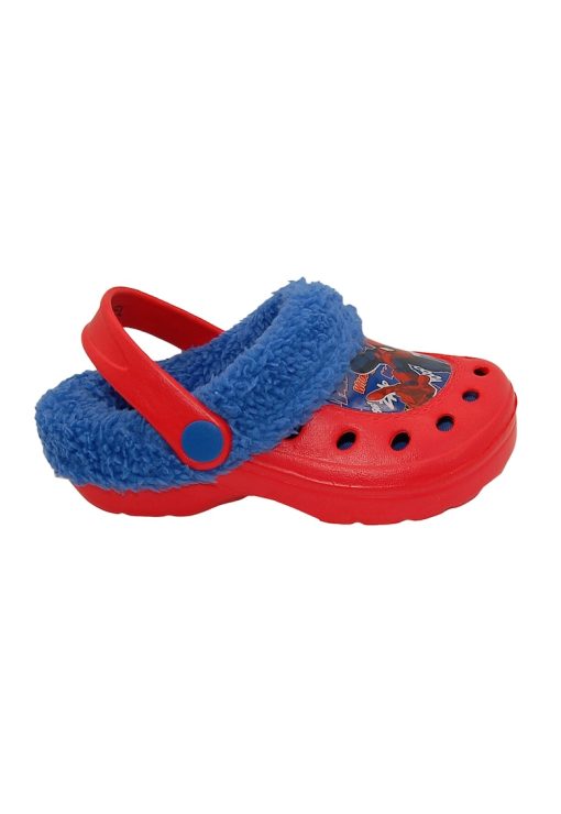 Saboti slingback cu captuseala teddy Spider-Man-FETE-INCALTAMINTE/Papuci