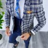 Sacou barbati in carouri slim fit B5293 12-Sacouri barbati