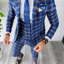 Sacou barbati slim fit + Vesta B8393 O6-4.3-Sacouri barbati