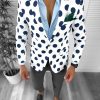 Sacou barbati slim fit cu buline bleumarin 637 87-5-Sacouri barbati