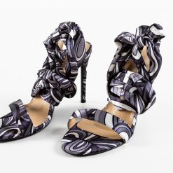 Sandale cu toc Brayd Negre 5