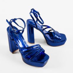 Sandale cu toc Brayo Albastre 5