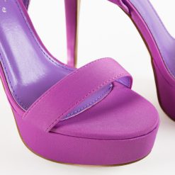 Sandale cu toc Chrysa Mov 6