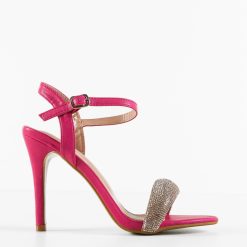 Sandale cu toc Cybill Fuchsia 4