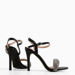 Sandale cu toc Cybill Negre 5