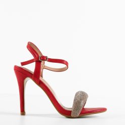 Sandale cu toc Cybill Rosii 4