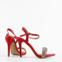 Sandale cu toc Cybill Rosii 5