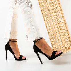 Sandale cu toc Davies Negre 2