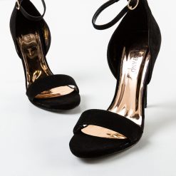 Sandale cu toc Davies Negre 4