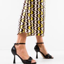 Sandale cu toc Elertya Negre 1