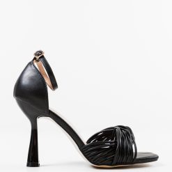 Sandale cu toc Elertya Negre 3