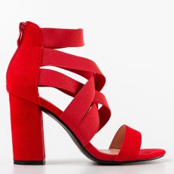 Sandale cu toc Foka Rosii 4