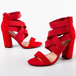Sandale cu toc Foka Rosii 5