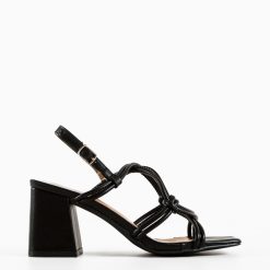 Sandale cu toc Hallel Negre 3
