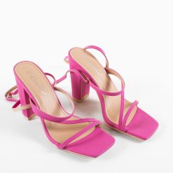 Sandale cu toc Inga Fuchsia 5