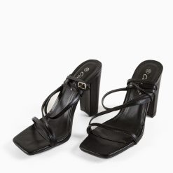 Sandale cu toc Inga Negre 4