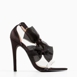 Sandale cu toc Jagoda Negre 3