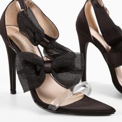 Sandale cu toc Jagoda Negre 6