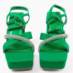 Sandale cu toc Jakki Verzi 4