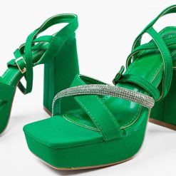Sandale cu toc Jakki Verzi 5