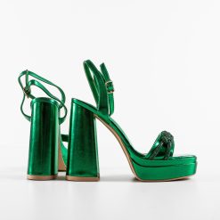 Sandale cu toc Julia Verzi 5