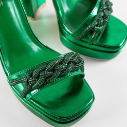 Sandale cu toc Julia Verzi 6