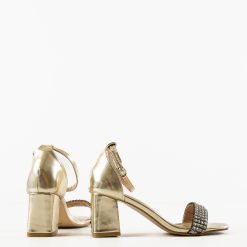 Sandale cu toc Karuna Aurii 4