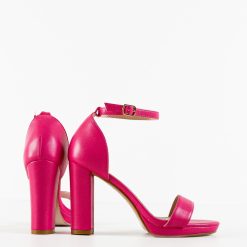 Sandale cu toc Lashay Fuchsia 4