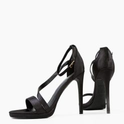 Sandale cu toc Lindon Negre 6