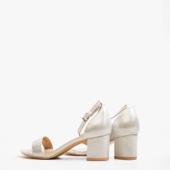 Sandale cu toc Lucano Argintii 1