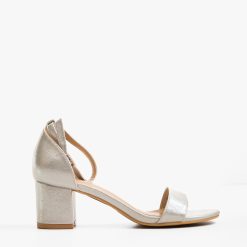 Sandale cu toc Lucano Argintii 2