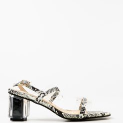 Sandale cu toc Martens Albe 2 5