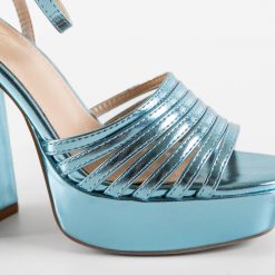 Sandale cu toc Odom Albastre 5