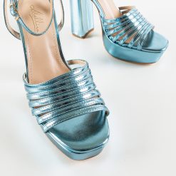 Sandale cu toc Odom Albastre 6