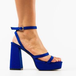 Sandale cu toc Oihana Albastre 4