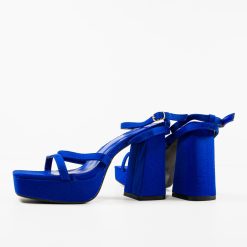 Sandale cu toc Oihana Albastre 5
