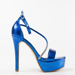 Sandale cu toc Pavle Albastre 4