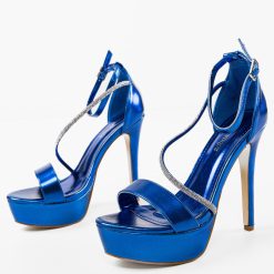 Sandale cu toc Pavle Albastre 6