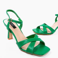 Sandale cu toc Pendo Verzi 7