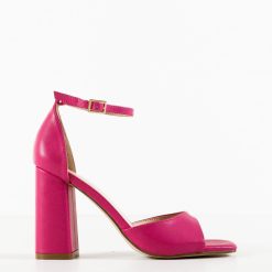 Sandale cu toc Santo Fuchsia-Sandale cu toc-Sandale cu toc